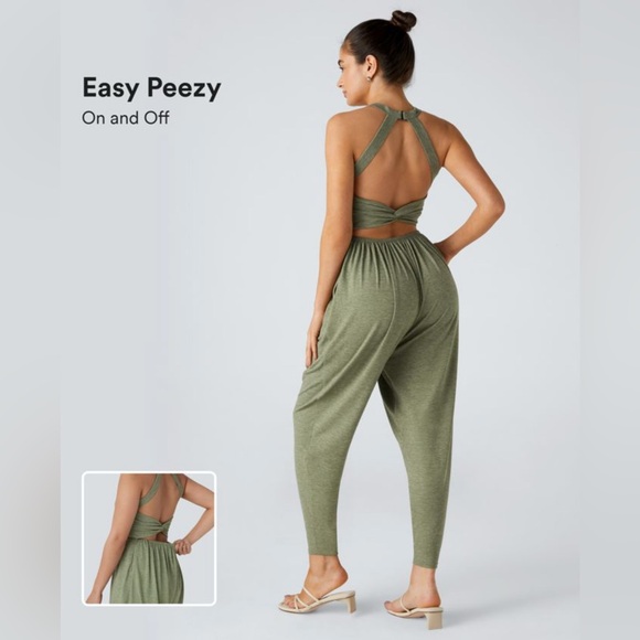 U Neck Pocket Harem Casual Jumpsuit-Easy Peezy Edition - Picture 1 of 5
